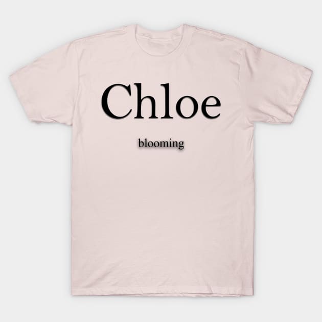 Chloe name meaning T-Shirt by Demonic cute cat